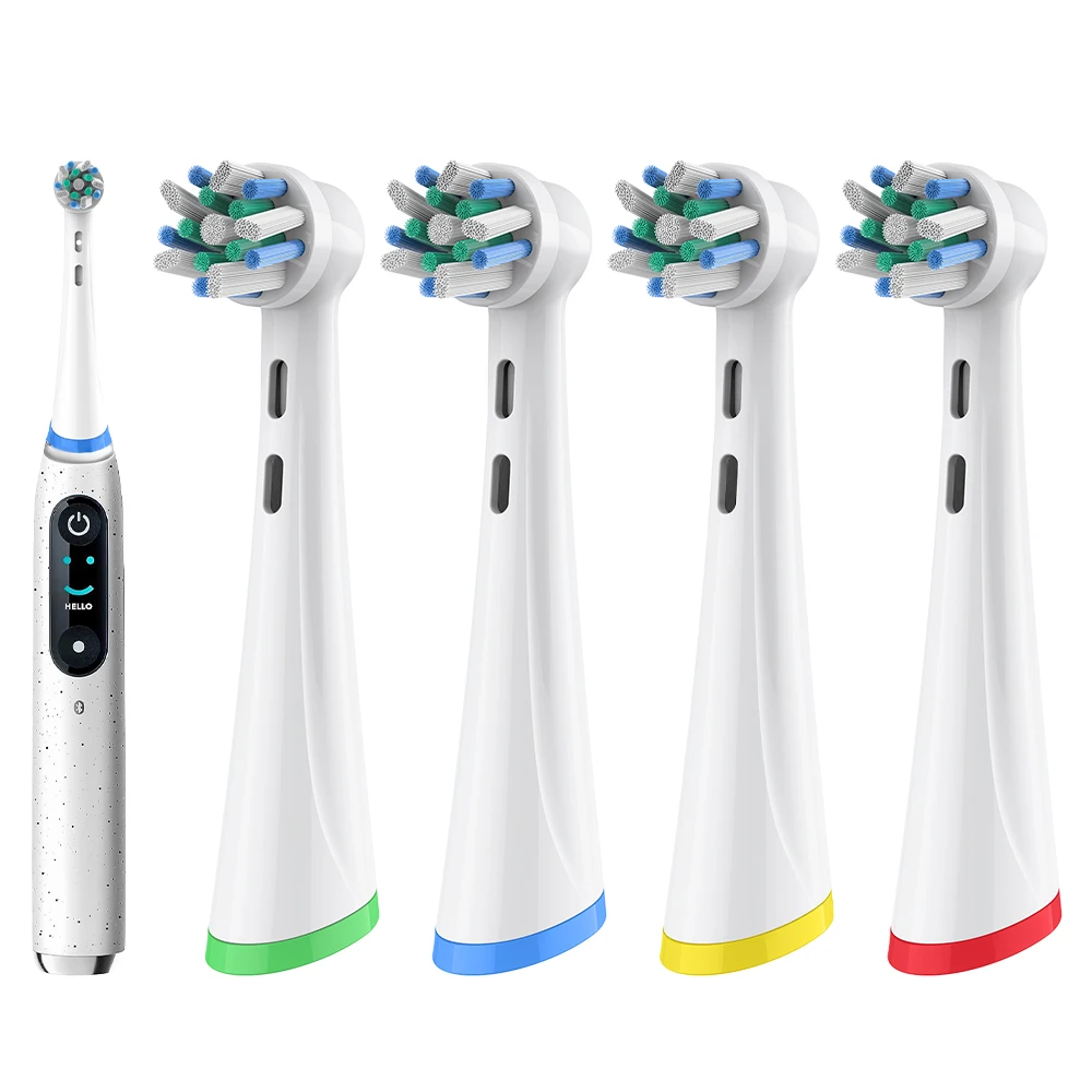Image of 4, 8, 12 Stück Rotierende Kreuz-Reinigungsbürstenköpfe Kompatibel mit Oral B iO 2 3 4 5 6 7 7G 8 9 10 Elektrische Zahnbürste