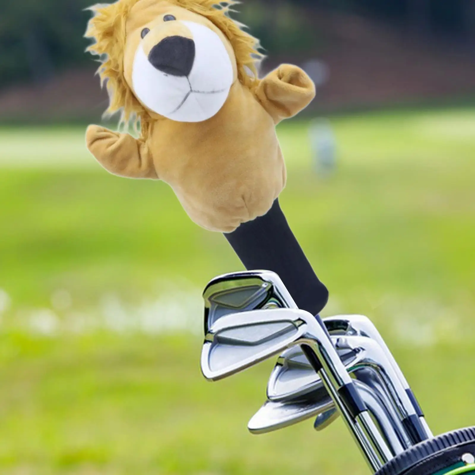 

Soft Plush Lion Golf Headcover Cute Animal Driver Hybrid Headcover Golf Protection for Golfer Accessories
