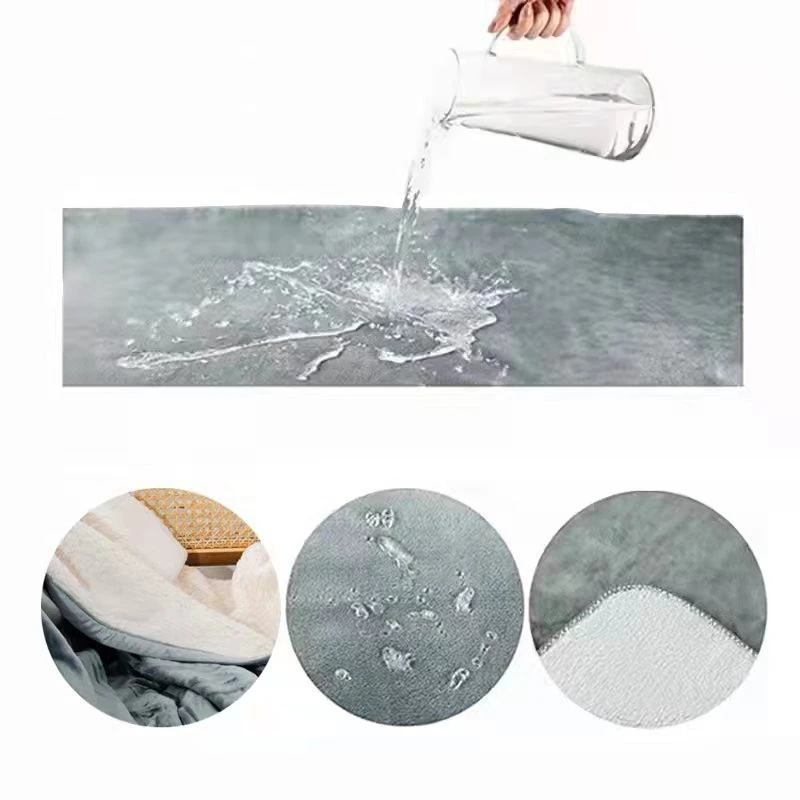 Waterproof Urine Repellent Lamb Wool Double-sided Composite Blanket Large Blanket Flannel Blanket Bed Pet Blanket