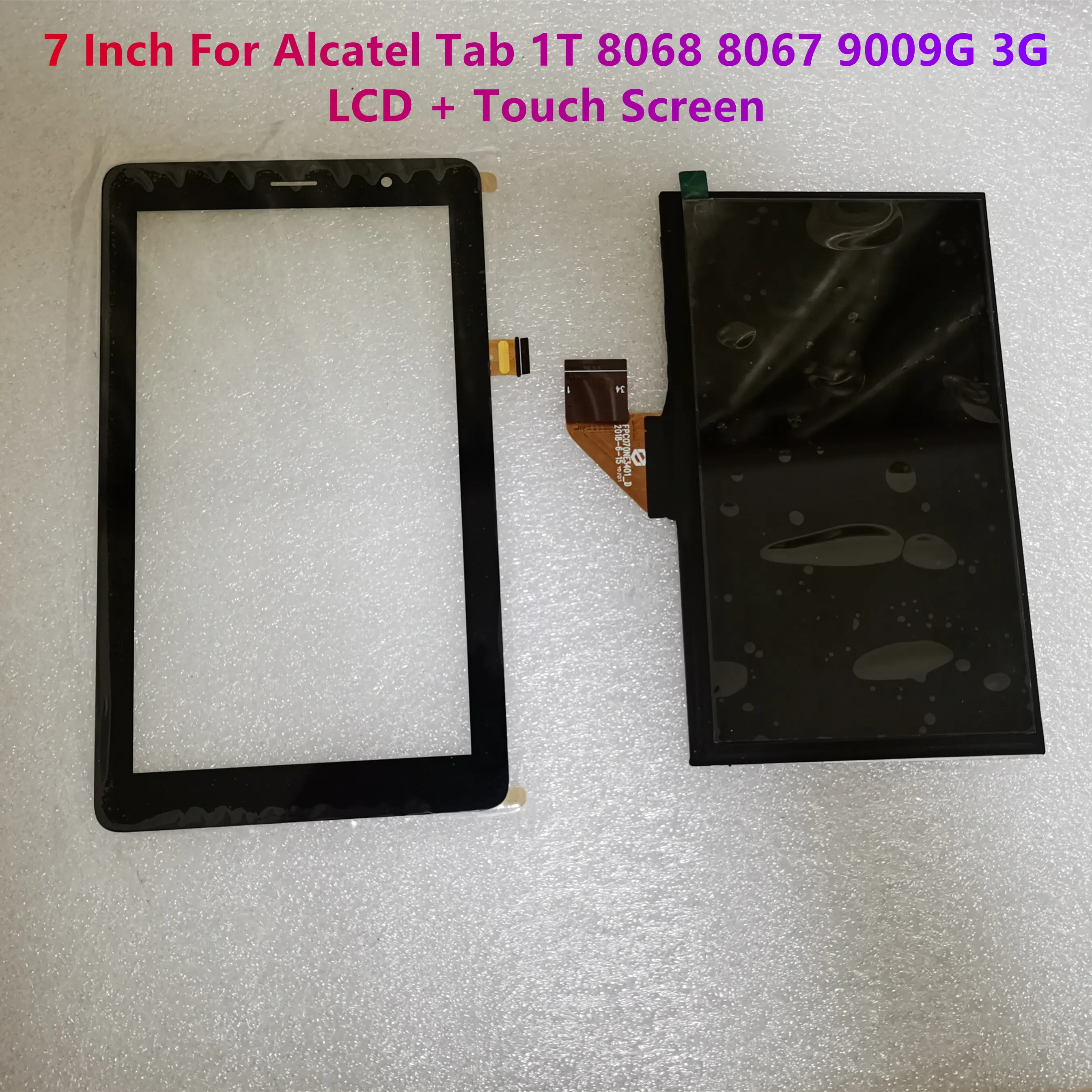 

New 7.0'' Inch For Alcatel Tab 1T 8068 8067 9009G 3G Pixi Kid 8068 FPC070NE3401_D LCD Display +Touch Screen Assembly 100% Tested