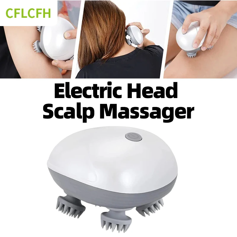 

Electric Head Scalp Massager Multi Claw Heads Neck Shoulder Arm Leg Relax Kneading Vibrator Body Deep Tissue Massage Device