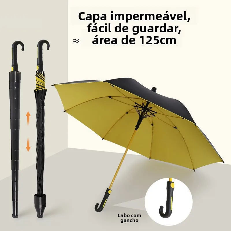 large-size-long-handle-umbrella-double-layer-windproof-automatic-reinforced-for-heavy-rain-student-straight-pole-golf-umbrella