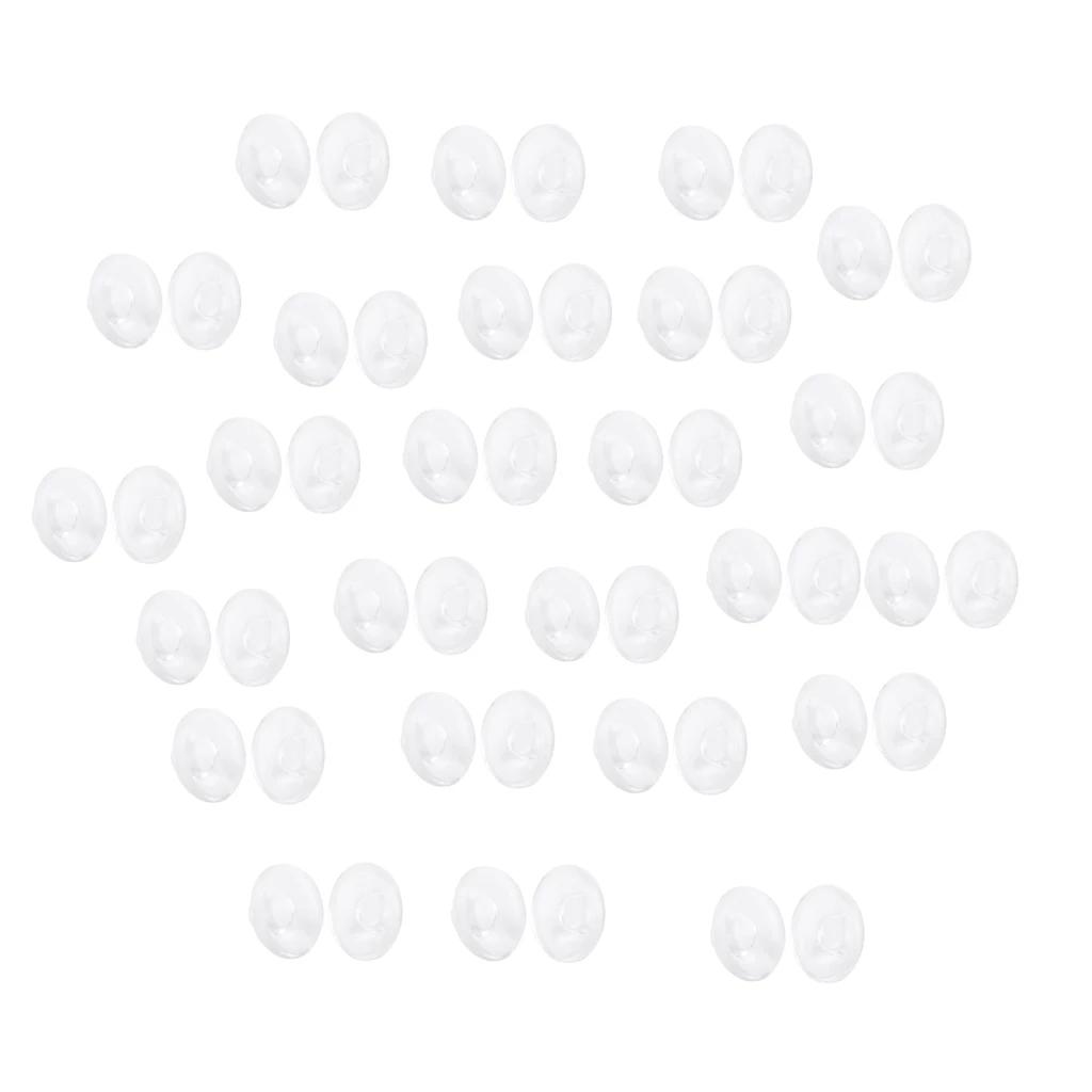 High Quality Silica Gel Nose Pads Push in Round Shape Comfortable Non Slip Eyewear Parts for Eyeglasses