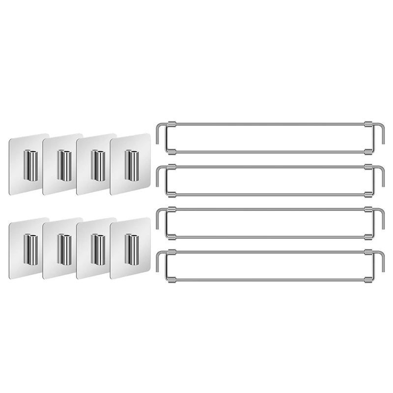 4Pcs RV Refrigerator Bars 12.44-22.63Inch Adjustable Stainless Steel RV Fridge Tension Rods RV Refrigerator Accessories