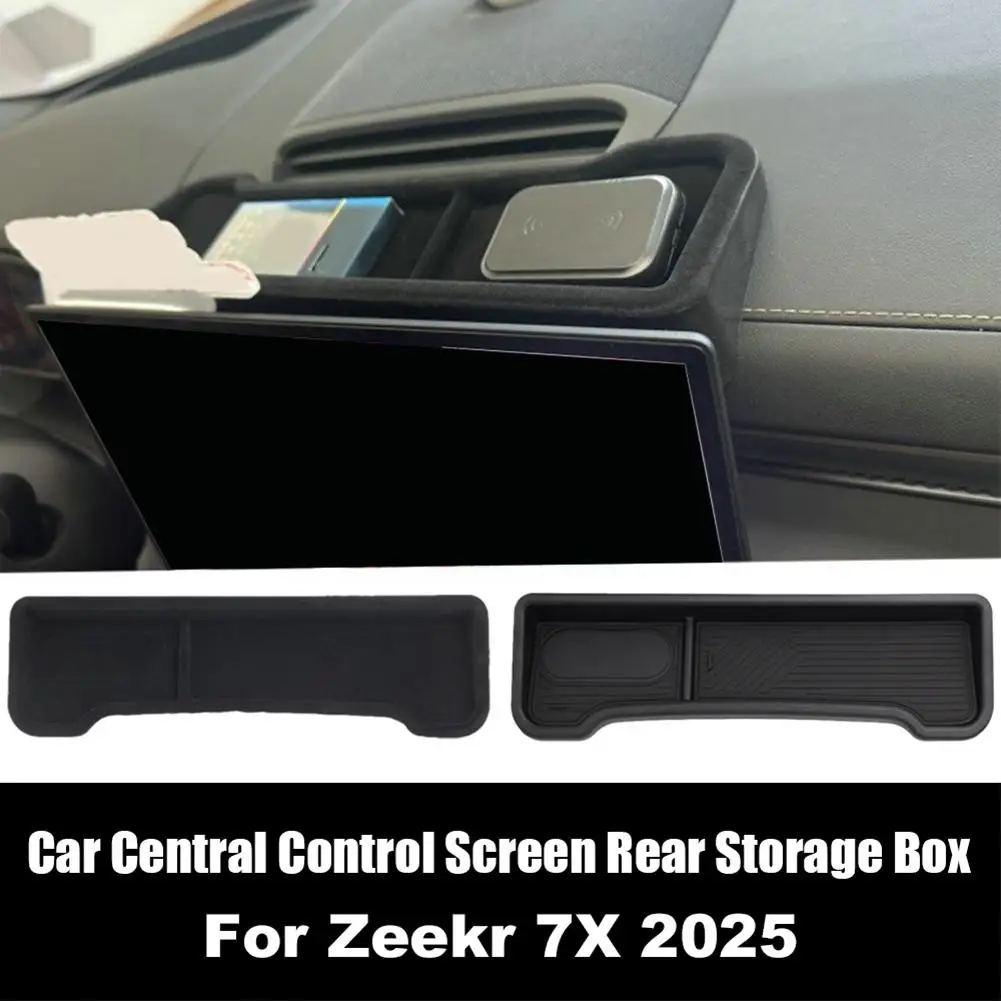 Car Storage Box For 25 Zeekr 7X Car Central Control Screen Rear Storage Box Interior Accessories T1T4