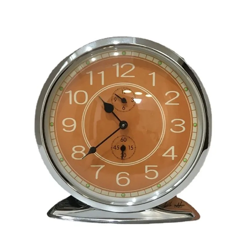 Luxury Mechanical Alarm Clock Metal Chicken Pecking Rice Clockwork Desk Clock Loud Bell Children's Bedroom Table Decoration Gift