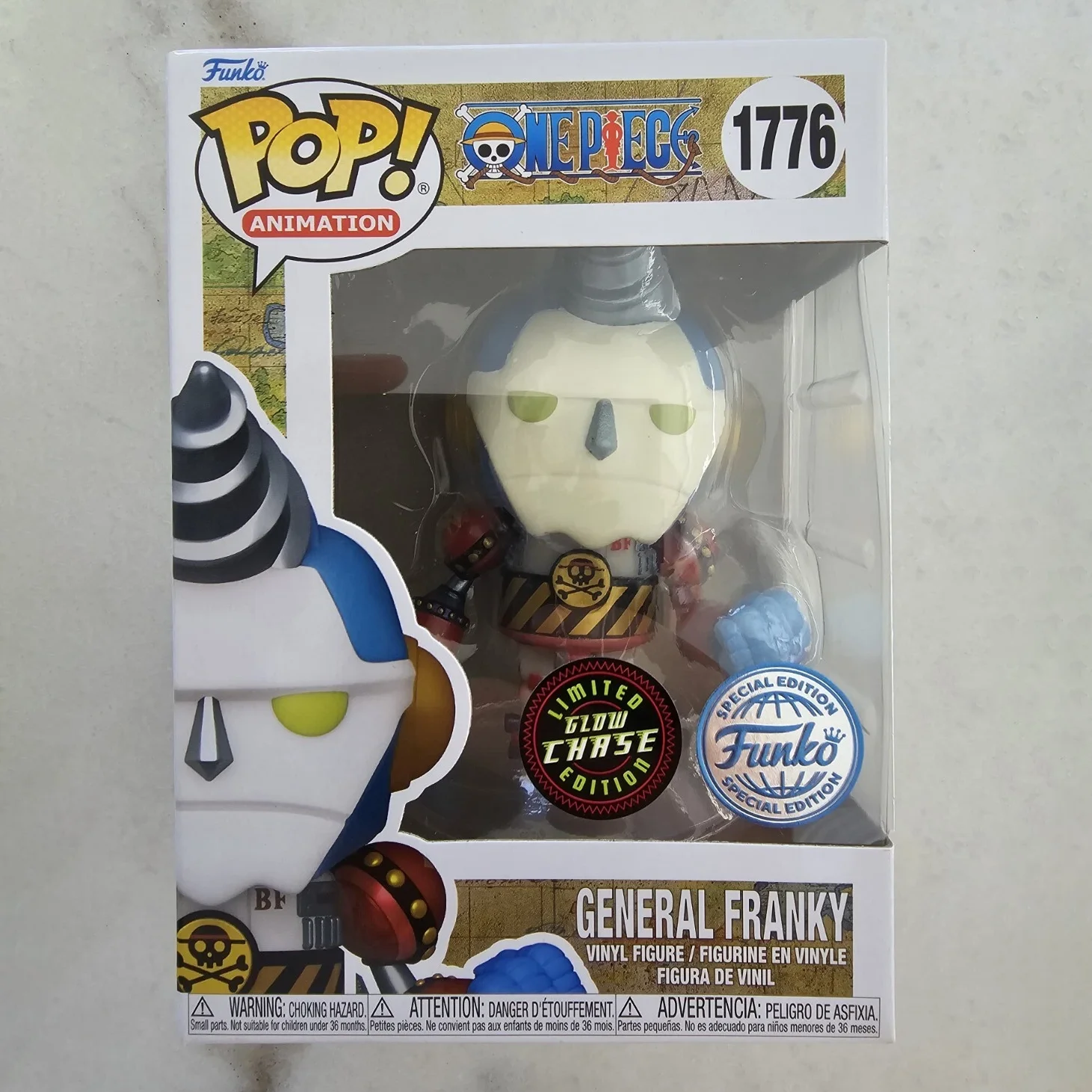 

One Piece General Franky (Glow) #1776 Vinyl Figure Funko Pop Figure Limited Edition Figurine Collect Decoration Model Toy Gift