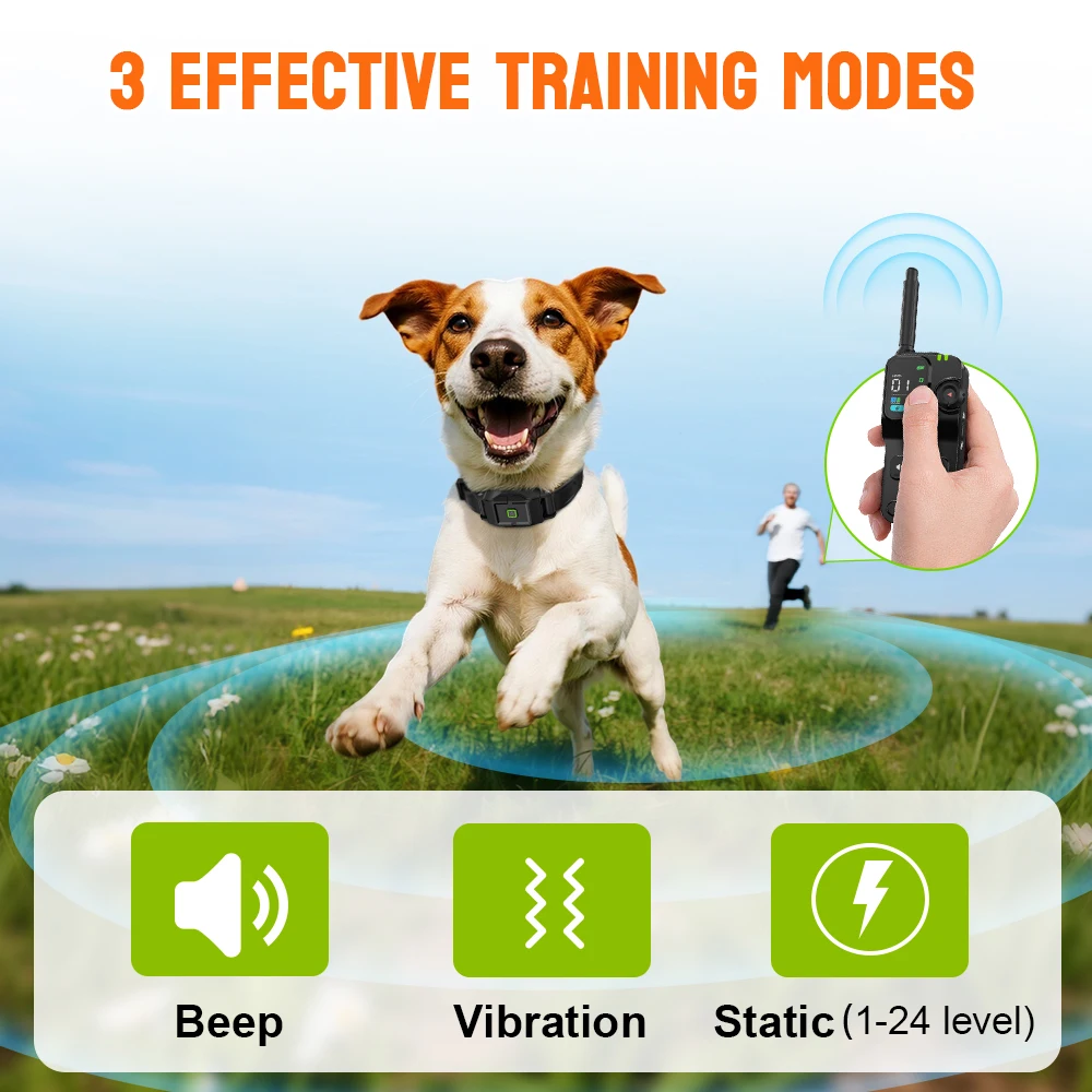 CC-PetPulse GPS Wireless Pet Fence Dog Beep Vibration Shock Training Smart Collar Wireless Electric Dog Fence For All Dogs view 4