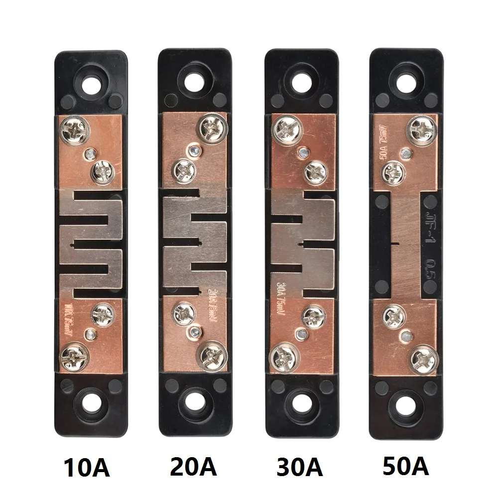 Shunt esterno JF-1 10-50A 75mV misuratore di corrente Shunt resistore per voltmetro digitale amperometro wattmetro nuovo tipo di Shunt