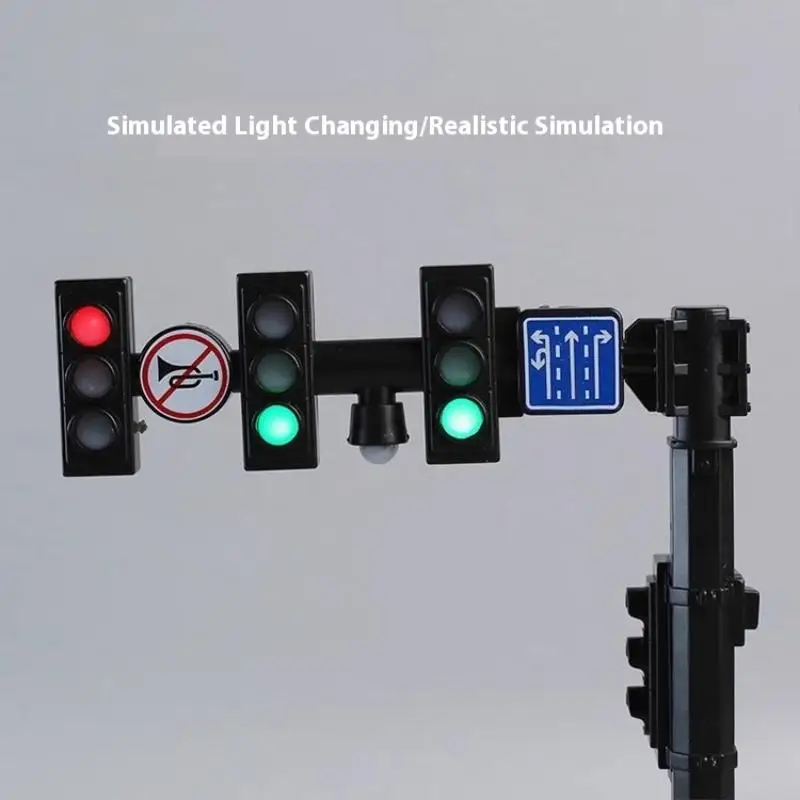 1 قطعة كتلة المصباح الطوب مدينة عرض الشارع أجزاء السلامة التعليم إشارة المرور لعبة علامة حاجز مؤشر السرعة تحذير الهدايا #4