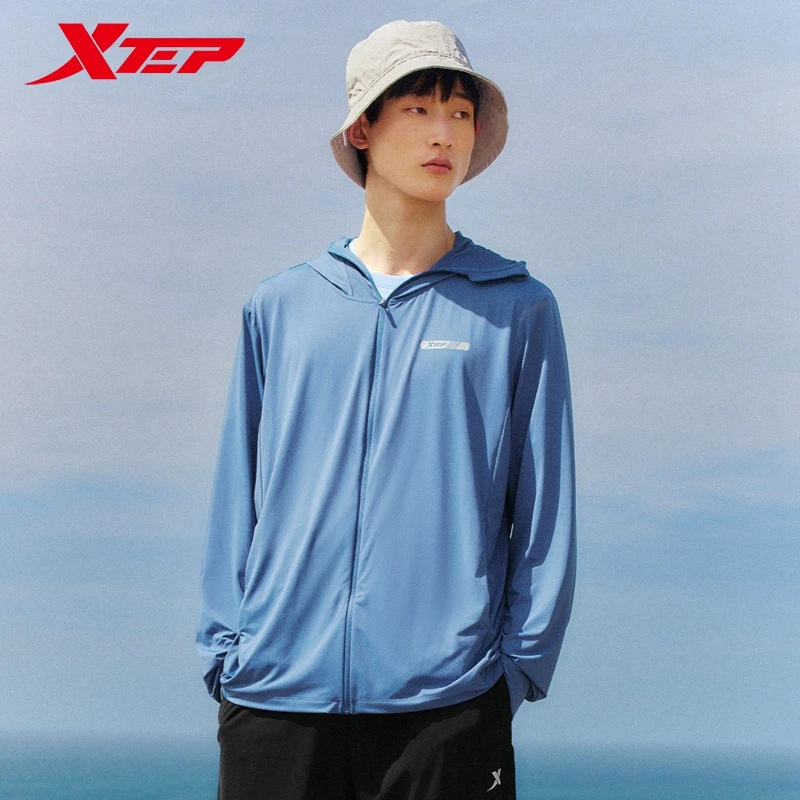 Xtep Knitted Hooded Jacket For Men 2024 Summer Comfortable Men\'s Sweatshirt Breathable Normcore Hooded Outdoor Tops 876229940154