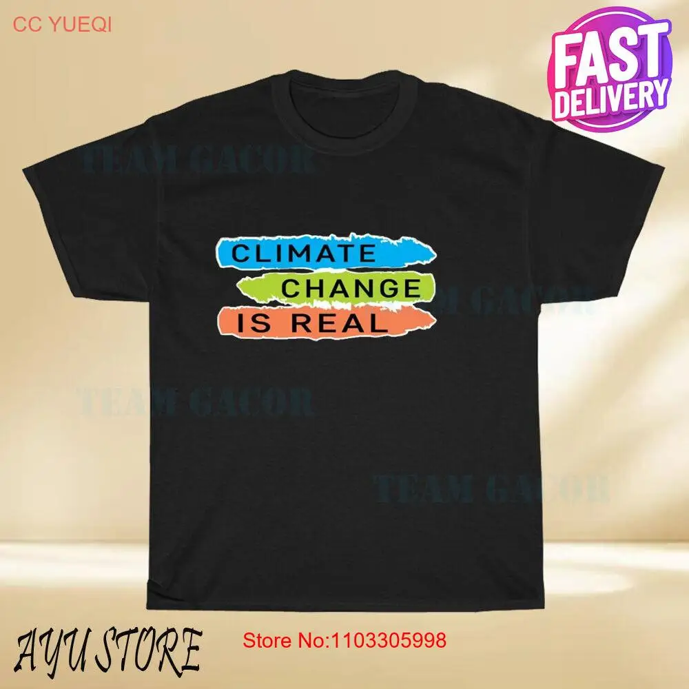 Новая футболка с логотипом «Климатическое изменение», забавный размер от S до 5XL