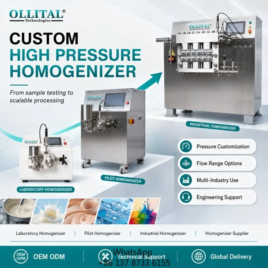 Ollital Custom High Pressure Homogenizer Supplier For OEM ODM Projects And Industrial Homogenizer Processing