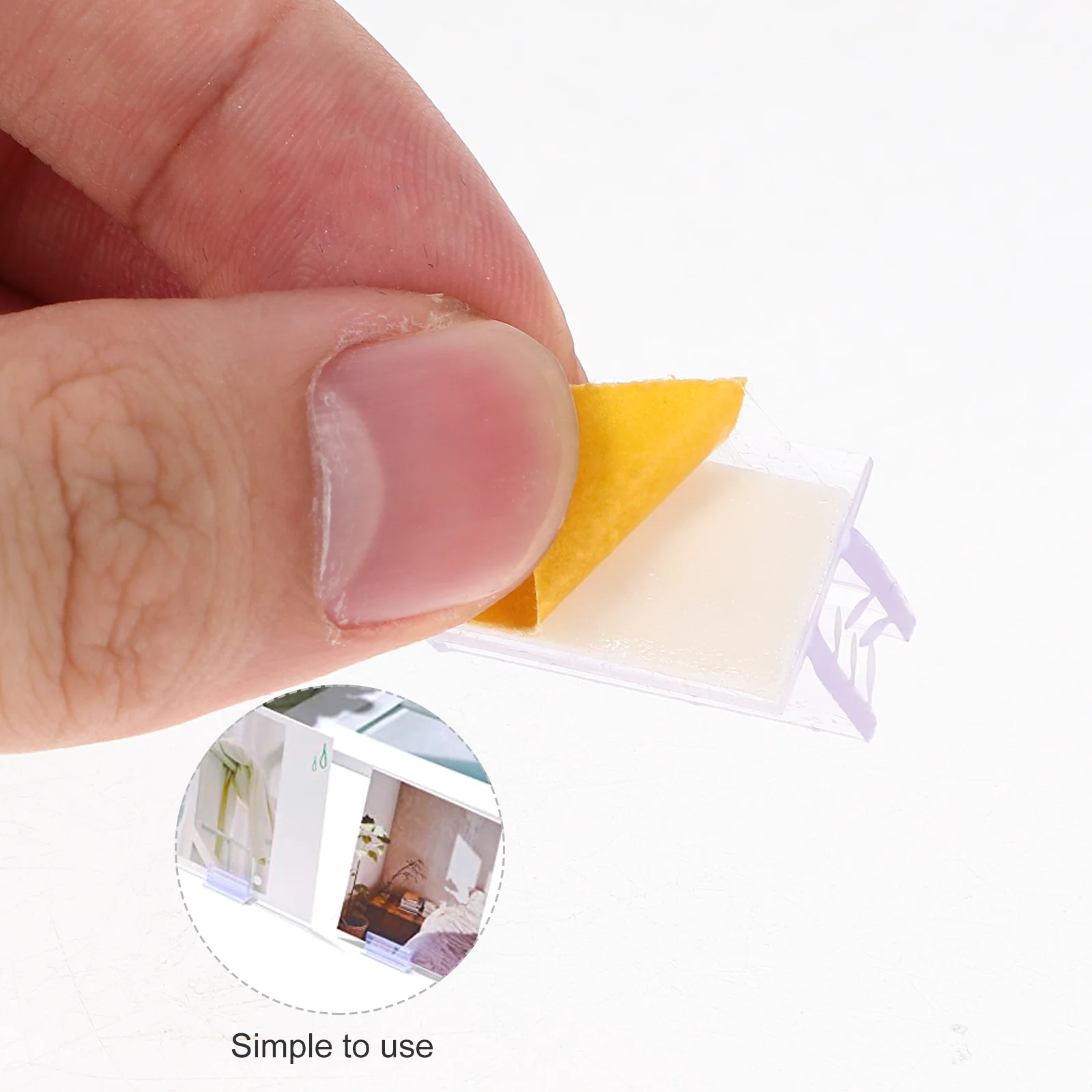 50 Pcs Self Adhesive Sign Holder Space-saving Holders Table Place Card Picture Panel Pvc Cards