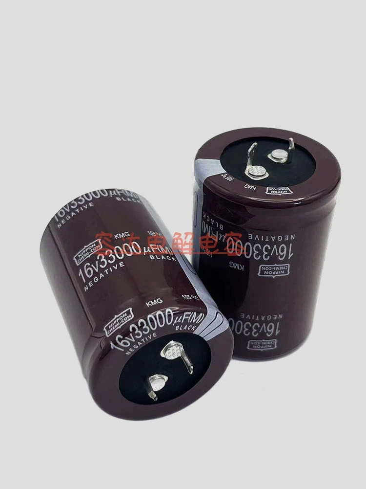 Capacitor eletrolítico original, 16V, 33000UF, 16V, 35x45, preto, dourado, aço