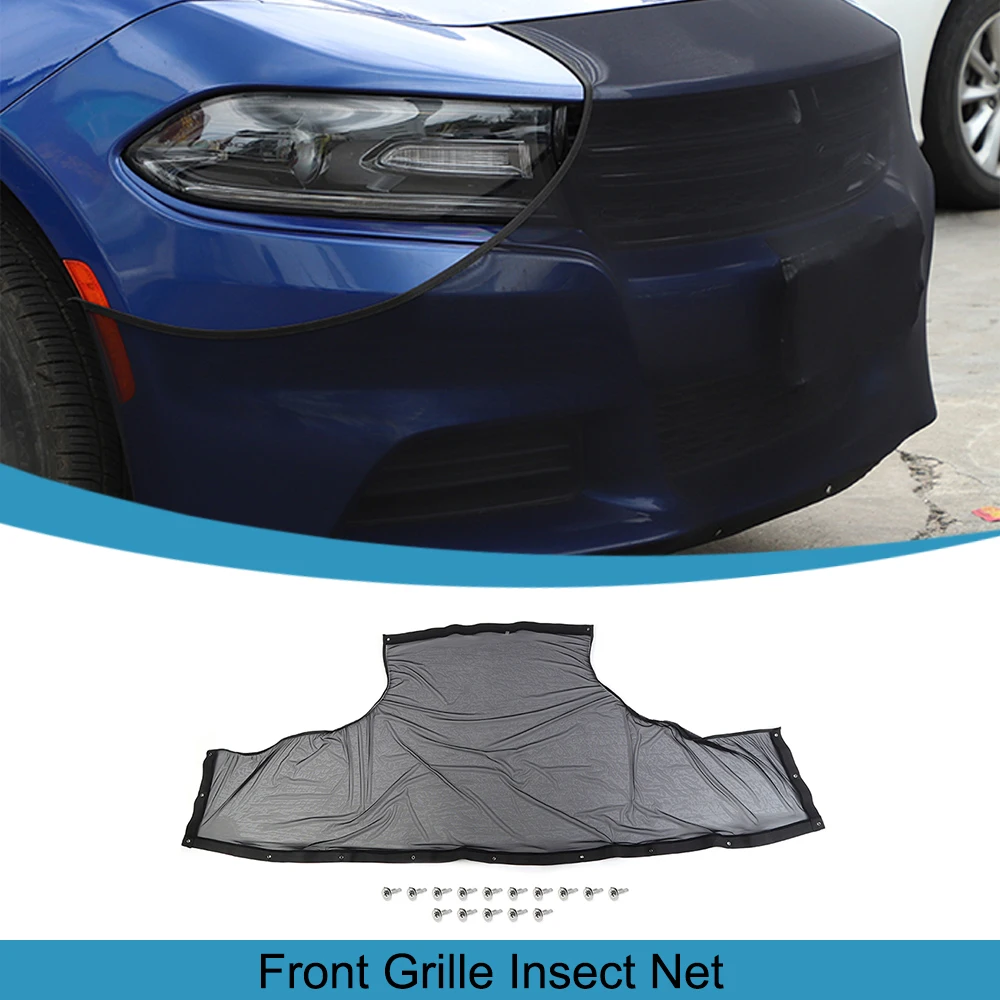 Car Front Grille Insect Net Anti-Insect Protection Mesh for Dodge Charger 2006-2023 Challenger 2009-2023 Exterior Accessories