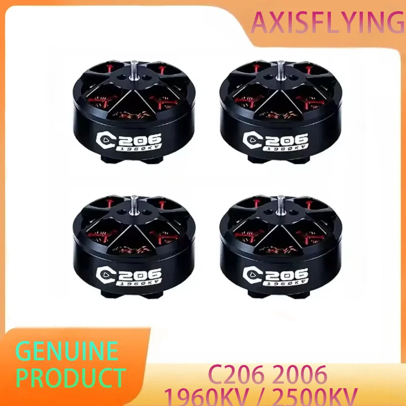 

Axisflying C206 2006 1960KV 2500KV FPV Бесщеточный двигатель 6S Lipo 1,5 мм Вал для RC FPV 3,5-дюймовые воздуховоды Круглые дроны DIY Запчасти