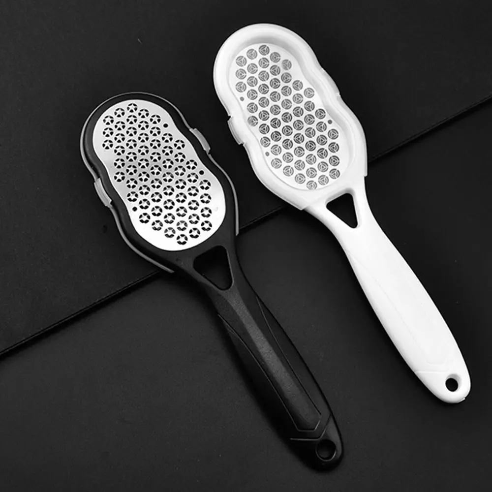 Dead Skin Remove Stainless Steel Foot File Can Store Dandruff Rubbing Feet Foot Care Brush Reusable Exfoliating Pedicure Tools