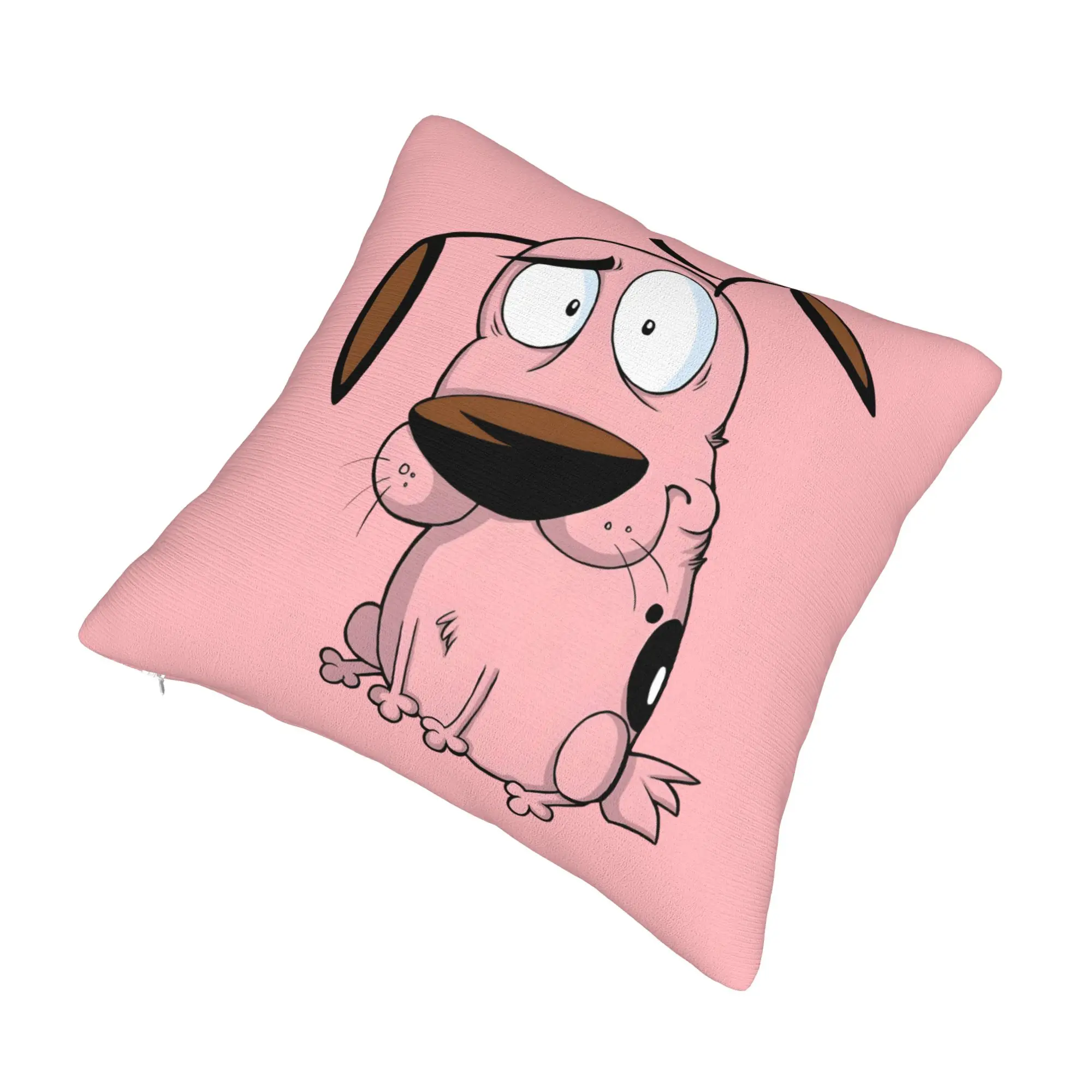 Fashion Cartoon Courage Dog Cushion Covers 40x40cm Velvet  Throw Pillow for Sofa Square Pillowcase Home Decor