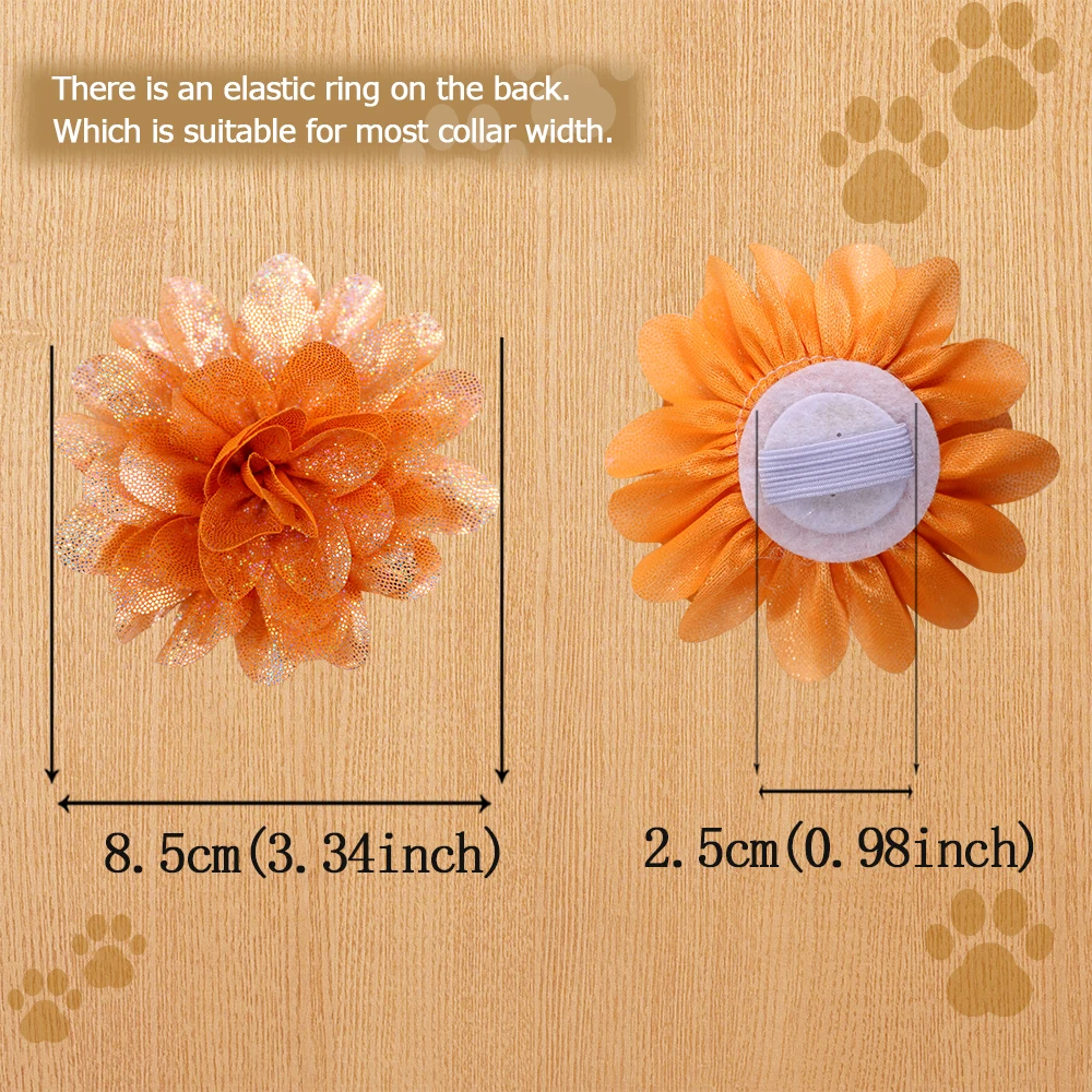 50pcs Flower-Collar Spring Dog Supplies Slidable Dog Bow Tie collare per animali domestici collare per cani Charms prodotti per animali domestici per cani papillon per animali domestici