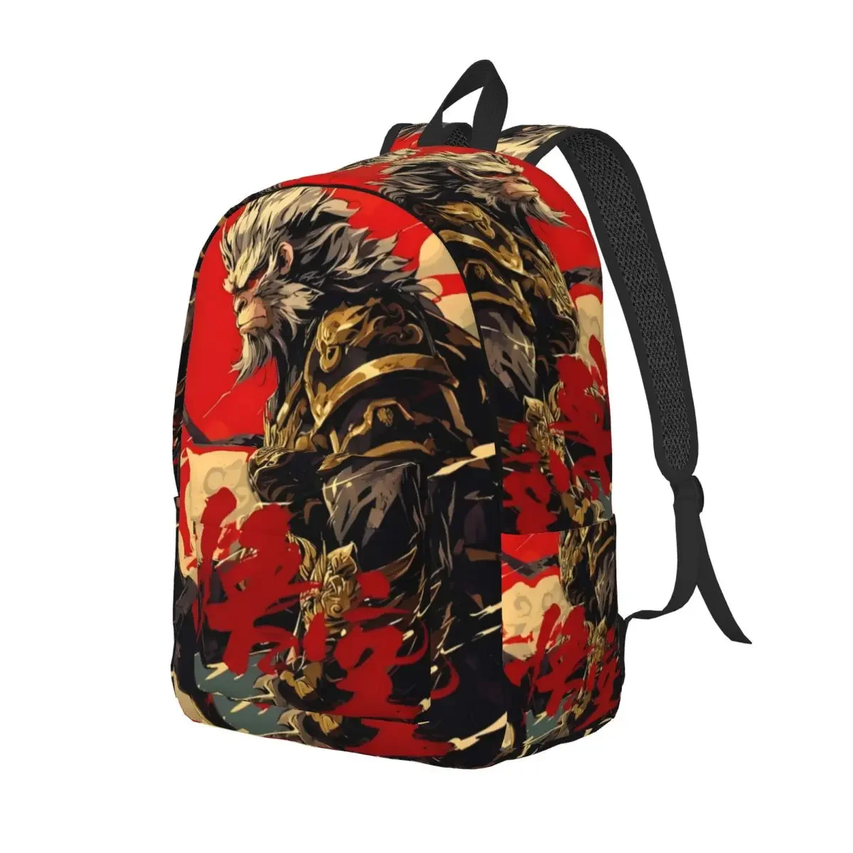 Black Myth Wukong Monkey King Casual Backpack Durable High School Business Game Chinese Daypack Men Women Laptop Shoulder Bag