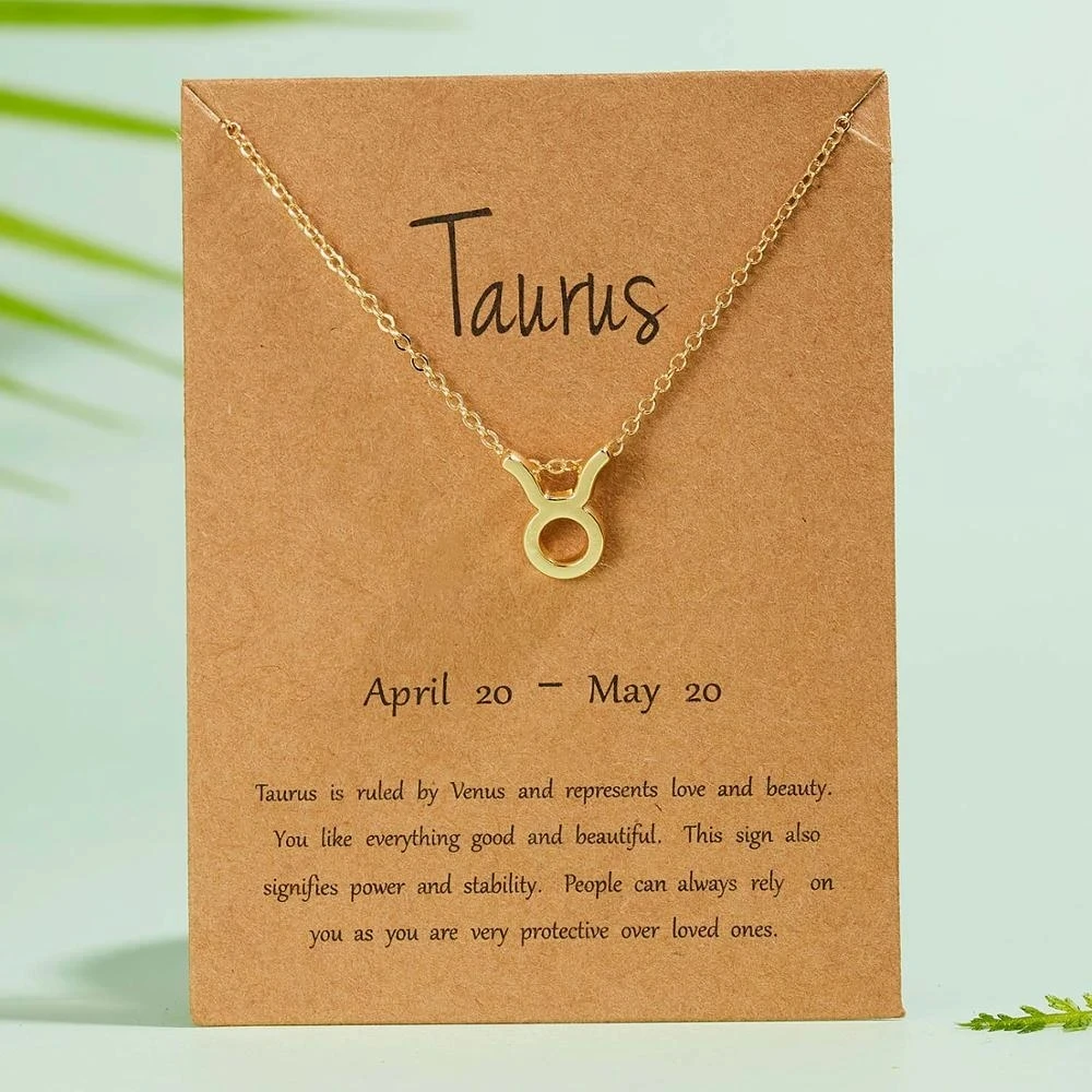 موضة أنيقة ستار زودياك تسجيل 12 كوكبة القلائد قلادة الذهب اللون سلسلة المختنق القلائد للنساء مجوهرات كرتون #2