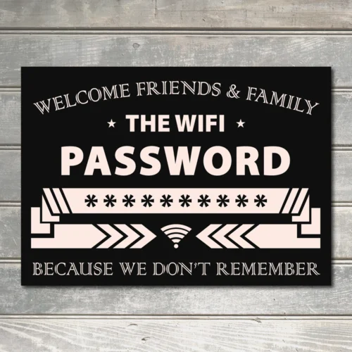 Wifi Password Sign Home Decor For Wifi Needs Gift For Family Metal Plaque sign