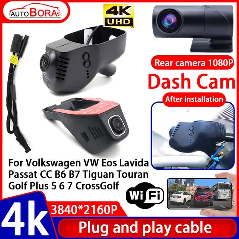 Recorder 4K Plug and Play Car DVR Dash Cam for Volkswagen VW Eos Lavida Passat CC B6 B7 Tiguan Touran Golf Plus 5 6 7 Cross Golf