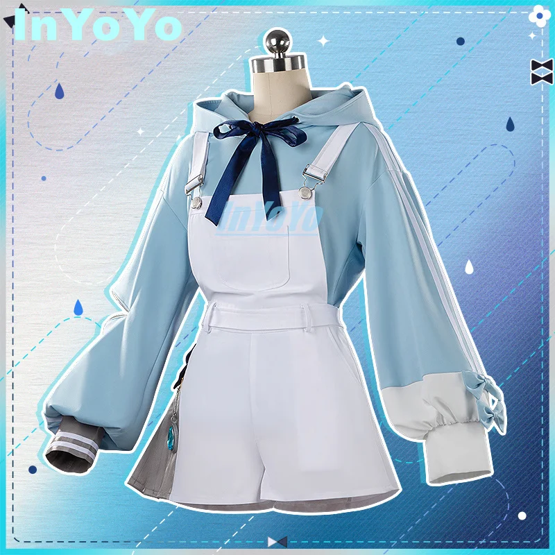 InYoYo Tsumugi Kokage Cosplay Costume Vtuber Cosplay Lovely Uniform Top Rompers Halloween Party Outfit Women Game Suit S-4XL New