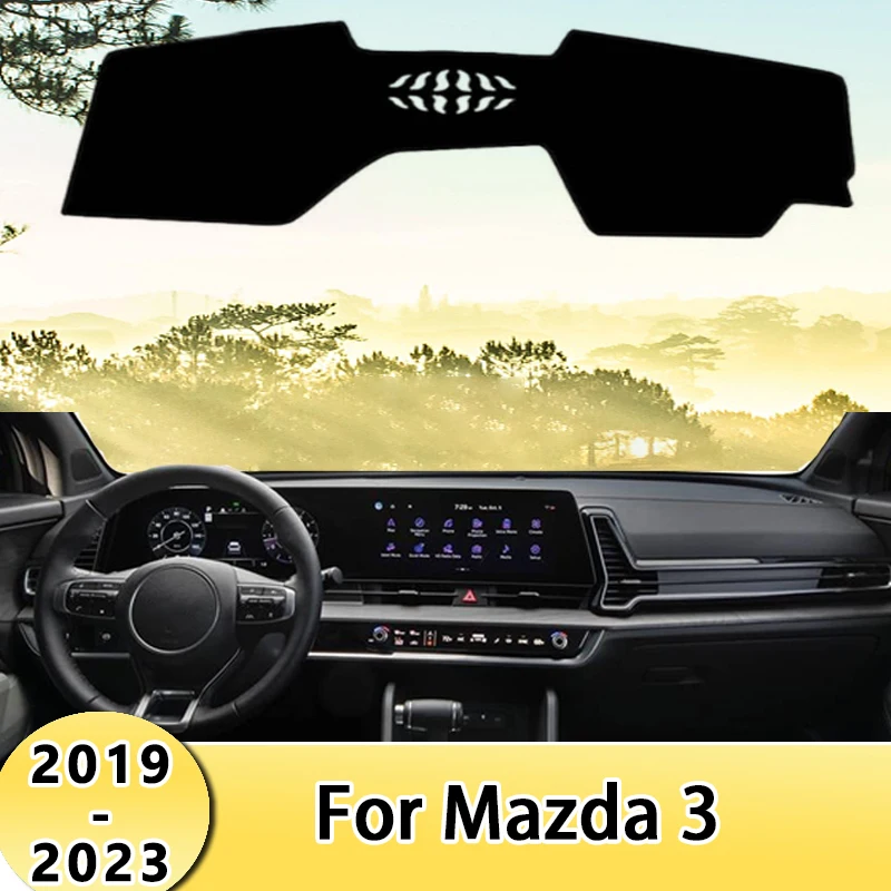 

Car Dashboard Cover Sun Shade Mats Avoid Light Pads Instrument Panel Protective Carpets For Mazda 3 2019-2023 2020 2021 2022