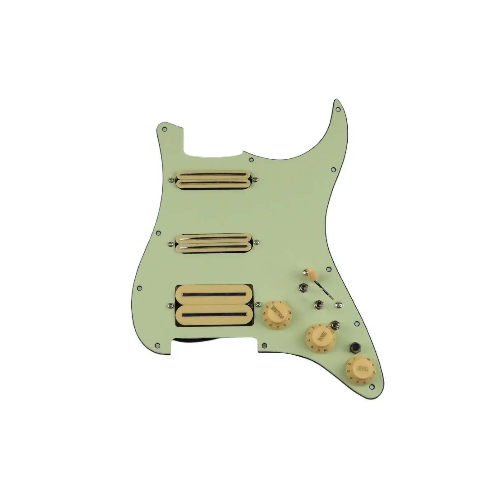 

Prewired Loaded Pickguard Humbucker Pickups Set Alnico 5 HSS Push-Pull Wiring Harness for Single Cut Guitars