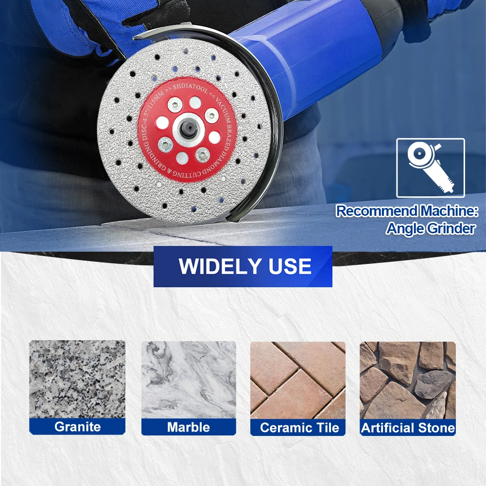 SHDIATOOL Double-sided Diamond Saw Blade 1/2Pcs Concrete Cutting Grinding Disc Granite Porcelain Tile M14 Flange Cutter Plate