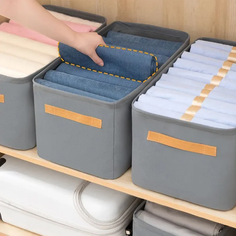 Verdicken Kleidung Organizer Hosen Pullover Lagerung Schränke Schubladen Organizer Jeans Lagerung Box Kleiderschrank Kleidung Lagerung Organisatoren – Detail 17