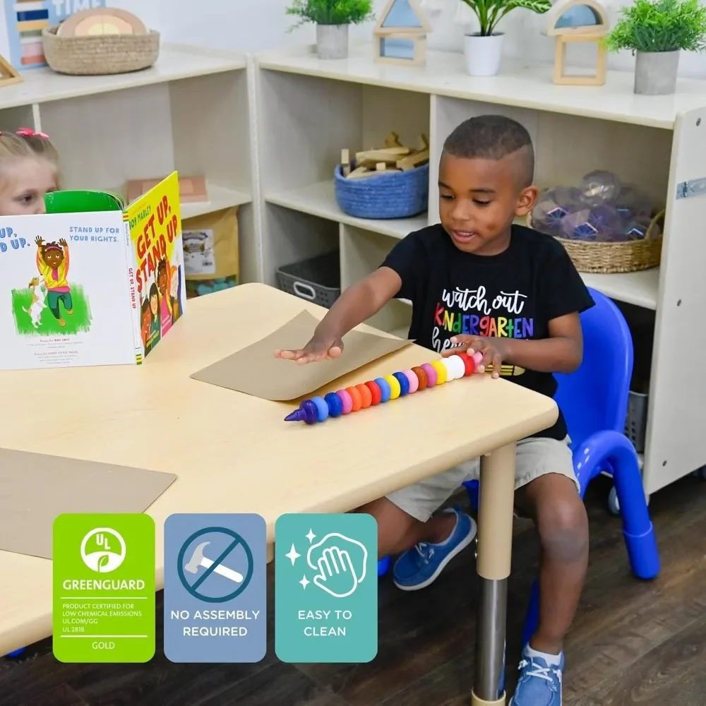 Kids School Chair for Kindergarten Preschool, Easy To Wipe Clean Chair That Holds 100 Lbs, Durable & Lightweight Stackable Chair