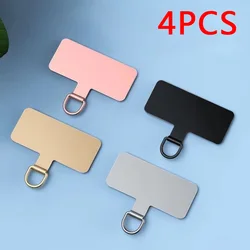 1/3/4pcs Universal Metal Phone Lanyard Gasket Patch Durable Ultra Thin Mobile Phone Sling Rope Card Clip Strap Hang Cord Tab
