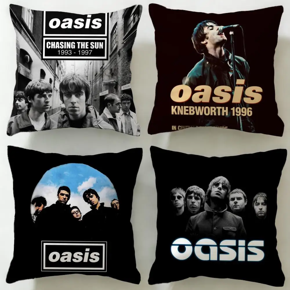 Klassischer Band Oasis Kissenbezug – Weich & Pflegeleicht – Vielseitig einsetzbar für Couch, Bett, Reisen und Büro