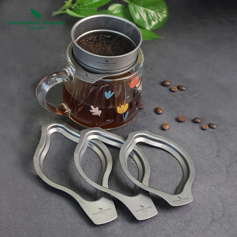 

Pure Titanium Hand-Poured Coffee Filter Support Tea Strainer Lightweight Portable Cam Outdoor Gear Boundl