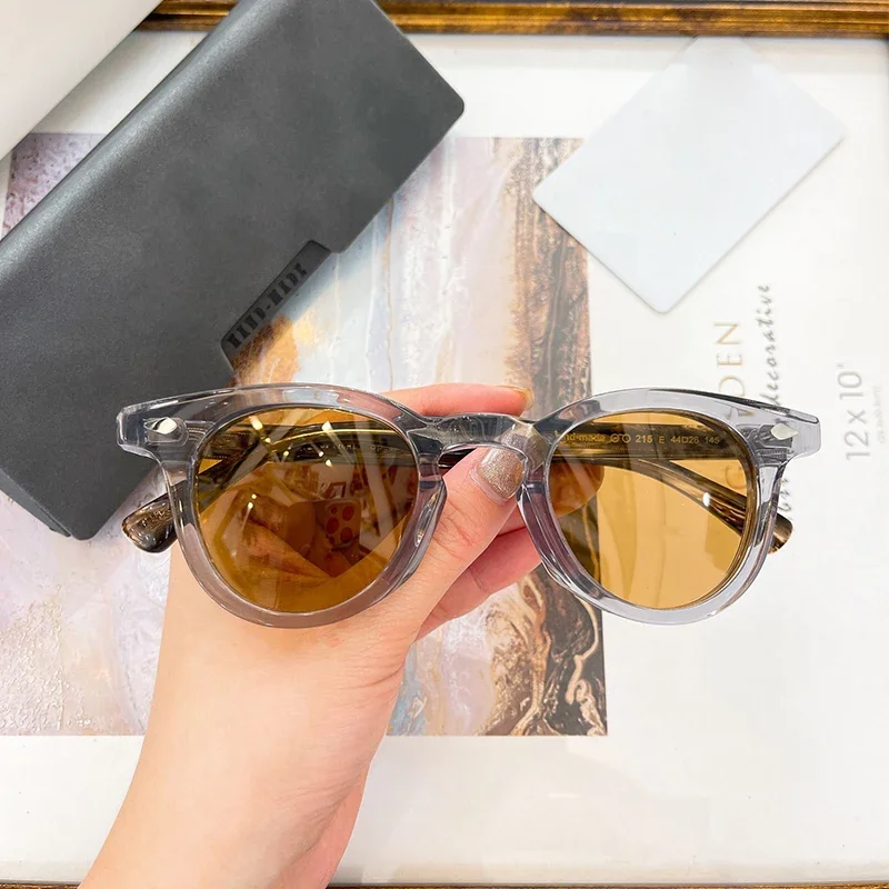 

High Quality Acetate Oval Sunglasses For Men Women Eyeglasses Frames Japanese Handmade Style Designer Driving Travel Glasses