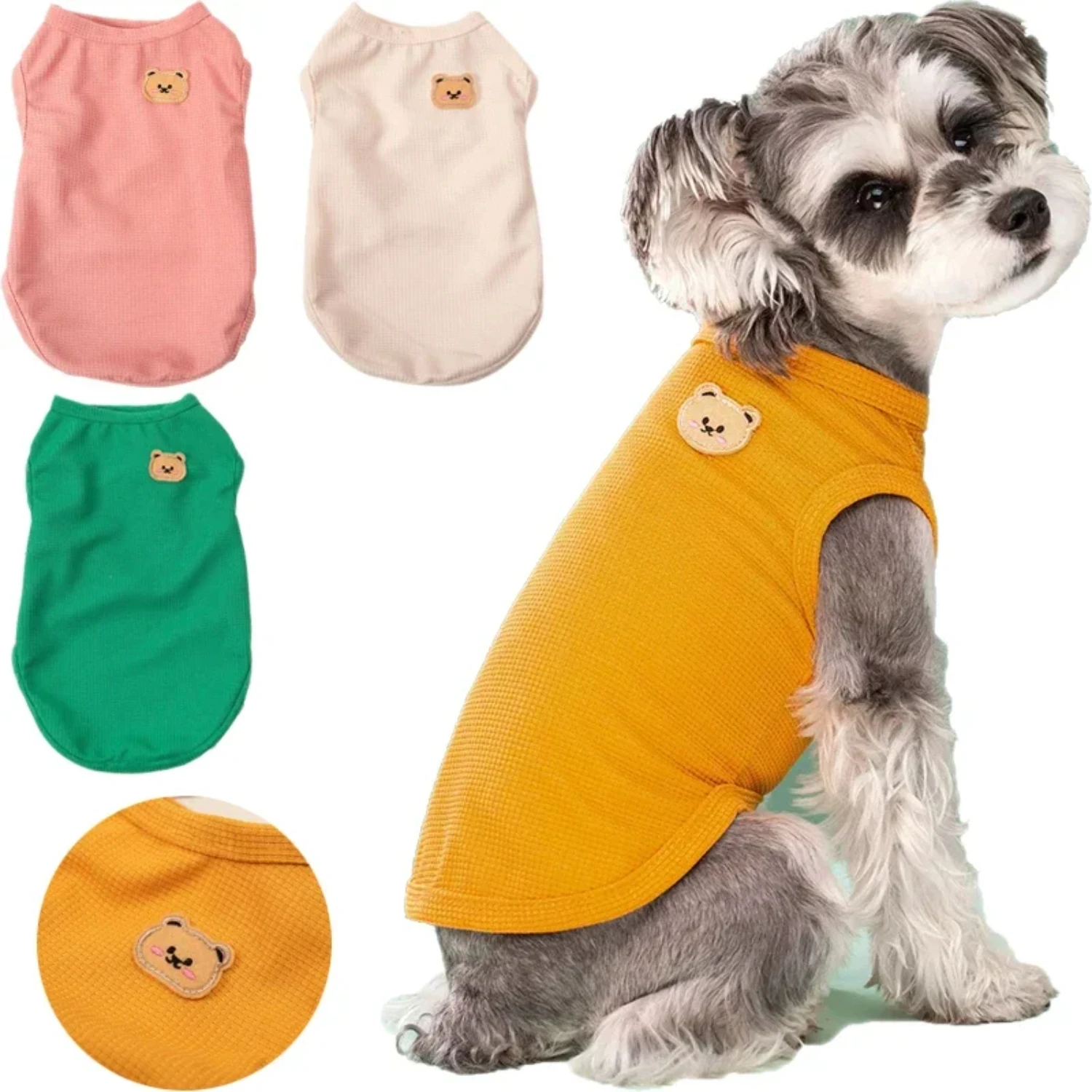 Stylish and trendy waffle grid pattern pet clothing that adds sophistication to your pets wardrobe. Crafted from soft and breat