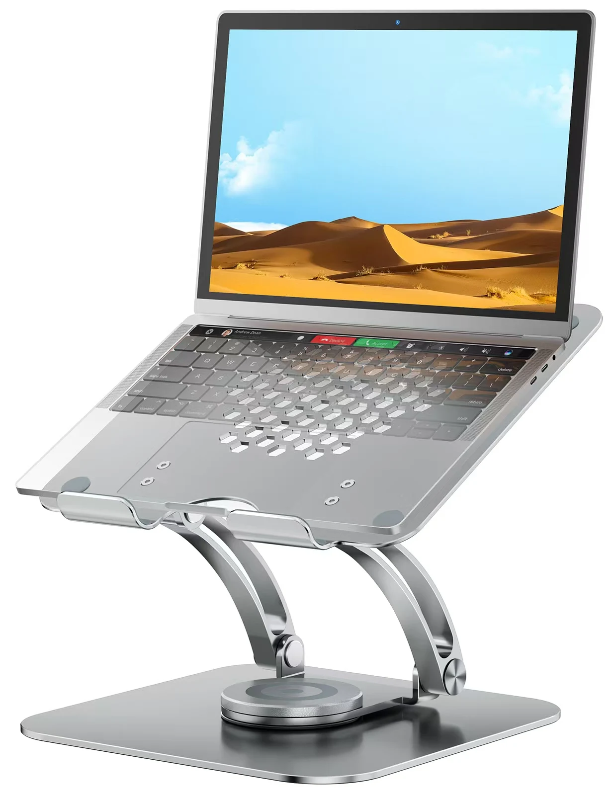 

Ergonomic Portable Folding Laptop Stand Height Angle Adjustable Aluminum Alloy 360 Degree Swivel Notebook Holder