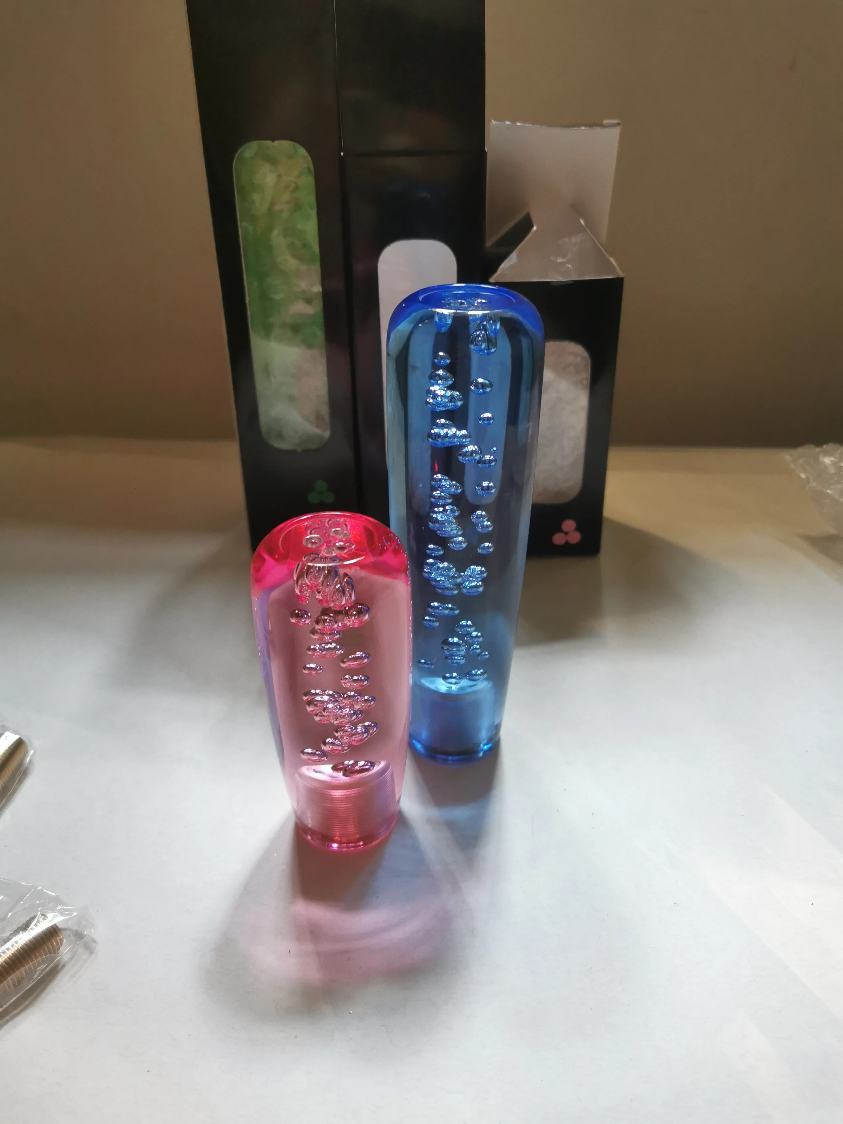 YOUYIZUOCar Accessories Crystalgun Shift Knob Shacman-Truck-Shift-Lever Bubble Purple Blue e46 Shift Knob