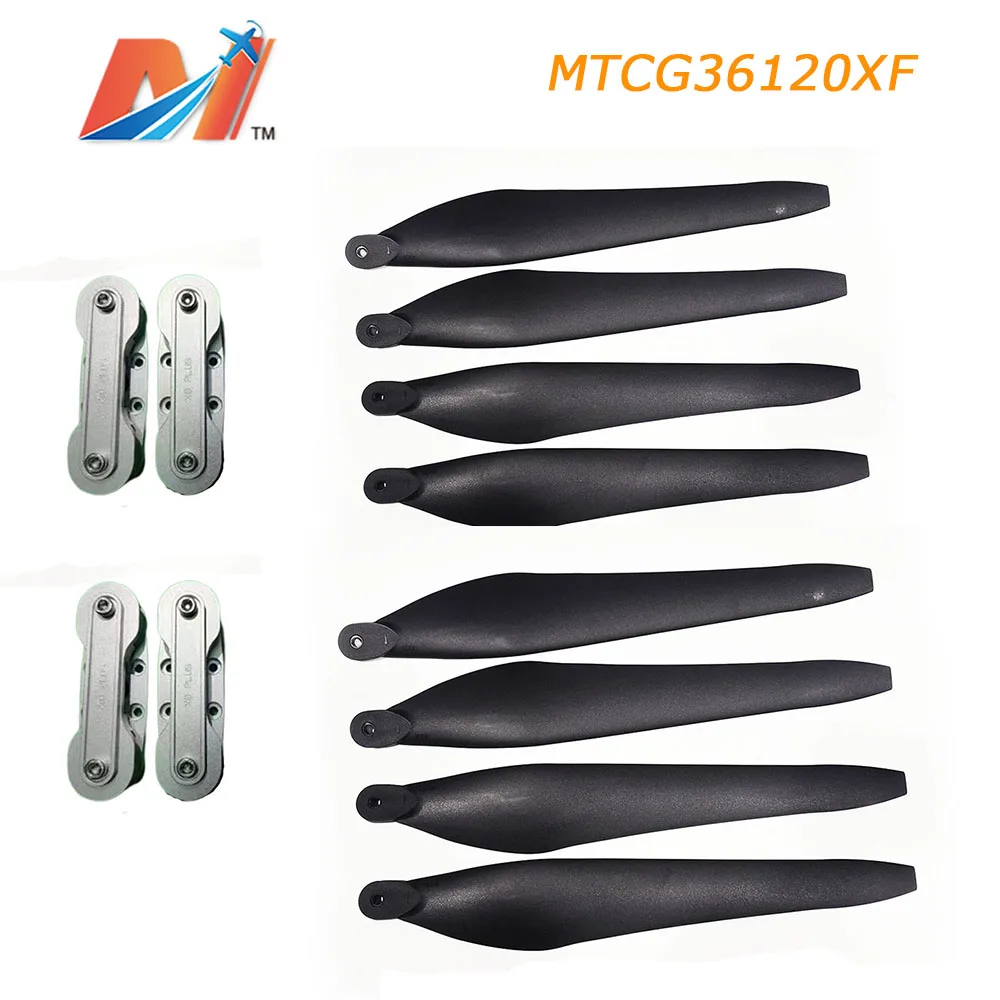 2 Pairs MAYRC 30x9 34x11 36x12 36x19 Inch Aluminum Alloy Folding Carbon Reinforced Propeller for Hobby-wing X8 X9 RC Flight