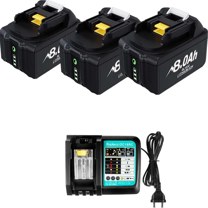 Für Makita 18V Batterie 8000mAh Ersatz Batterie Kompatibel Für Makita BL1830 BL1850 BL1840 BL1840B BL1850B BL1890 Power Tools