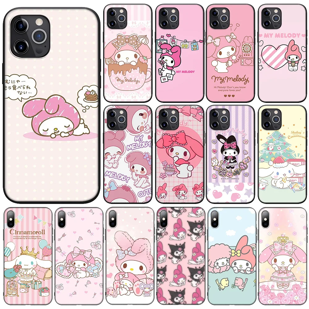 F-124 casing ponsel baru kartun My Melody untuk Samsung Galaxy S20 Lite S7 A8 A9 A21s M21 A31 M31 M51 Plus 2018 Edge