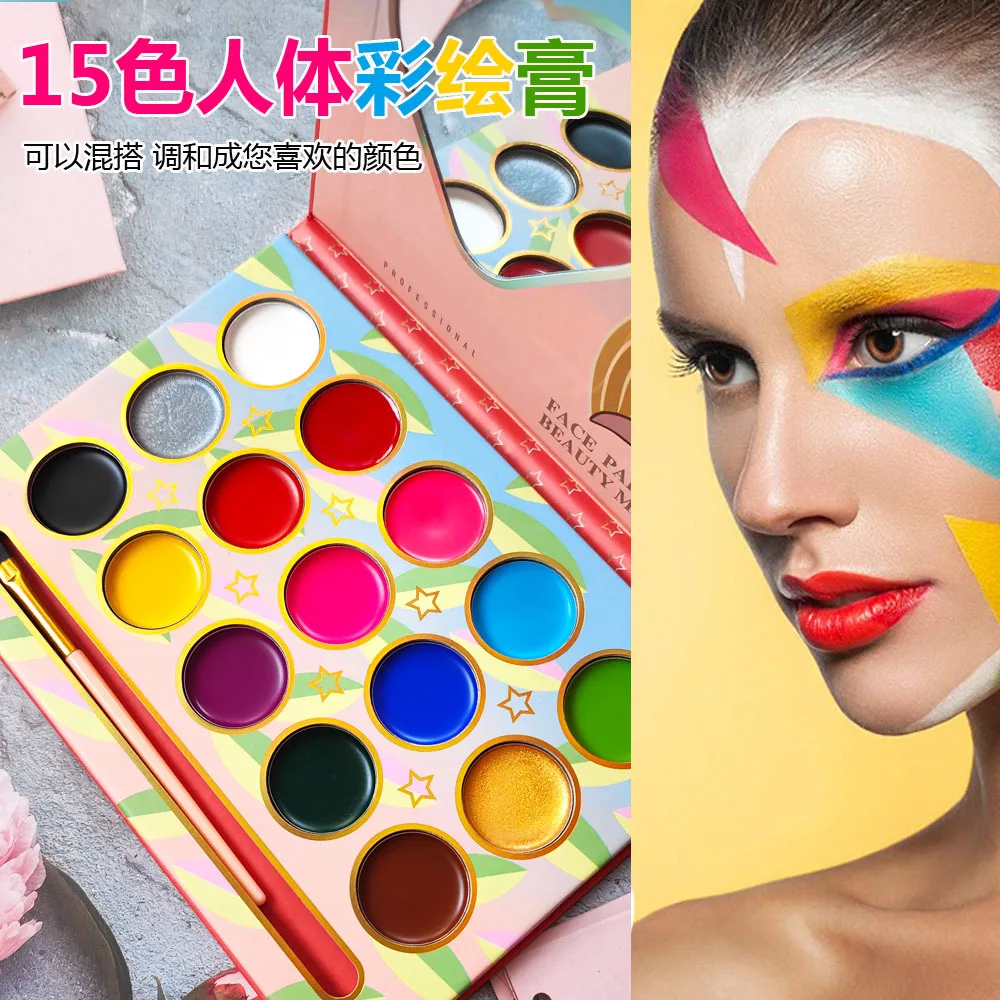 

15 Color Face Paint Body Paint Oil Painting Facial Paint Professional Pigment Palette In Party Makeup
