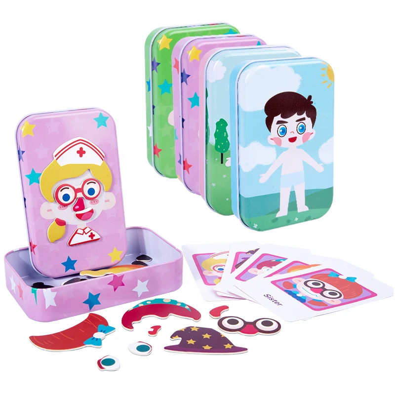 Puzzle magnétique 3D Habillage Expressions Fille