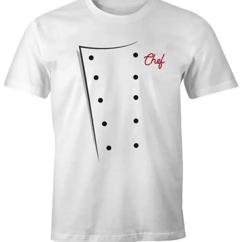 Herren-T-Shirt, Kochjacke, Kochkostüm, Karneval, Karnevalshemd