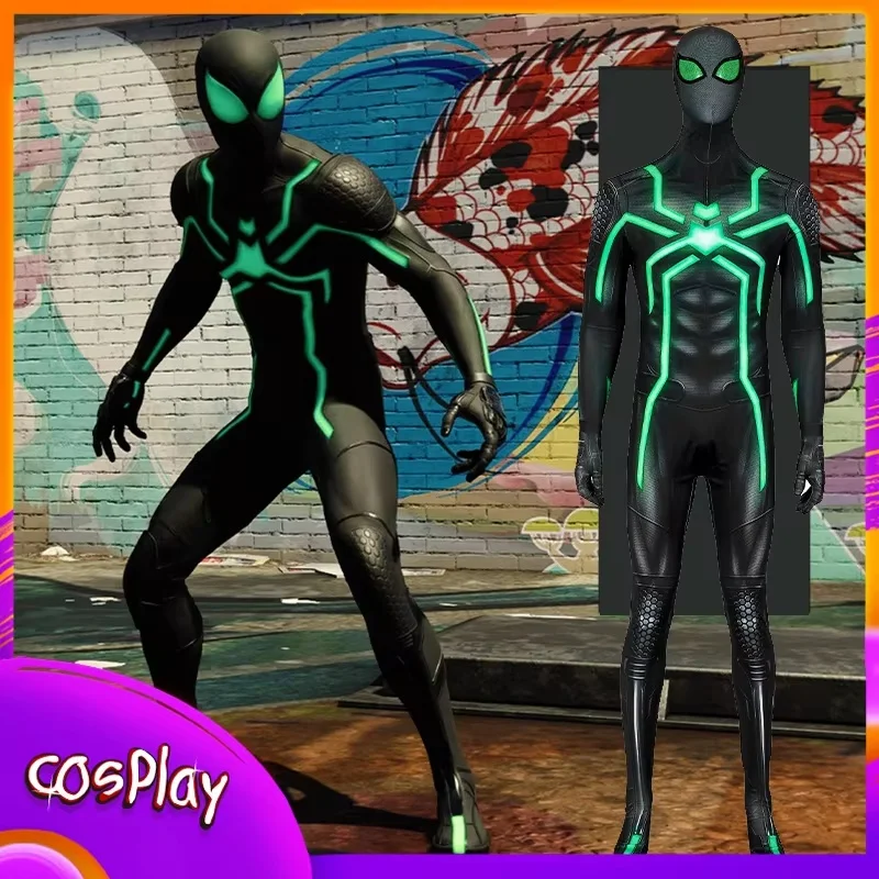 

Игра PS4 Человек-паук Стелс Костюм Косплей Костюм Комбинезон с героями мультфильмов Хэллоуин Comic-con Реквизит для вечеринки Боди для детей и взрослых Рождественский подарок