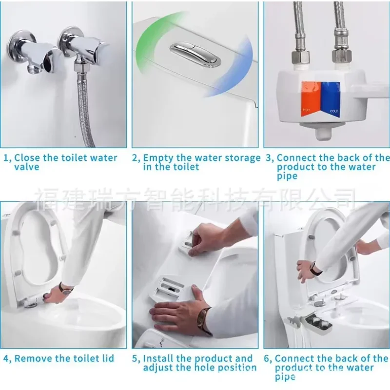 

Отличная насадка-биде для унитаза: горячая и холодная вода, неэлектрическая, с самоочищающимися форсунками (для передней и задней очистки)