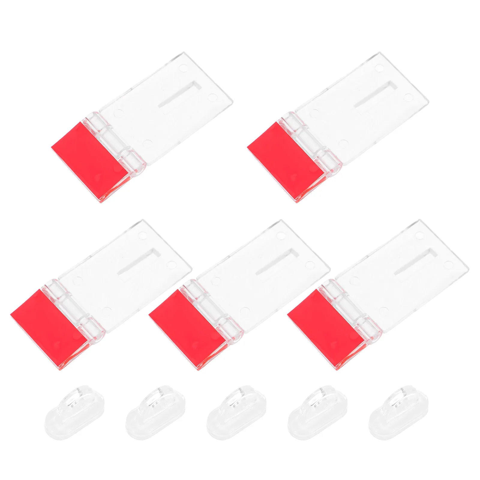 

5Sets Transparent Acrylic Latch Lock Clear Cabinet Doors Gate Latch Heavy Duty Security Shed Hardware Latches for Cabinet Doors